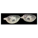 Pair of Pressed Glass Citrus Juicers