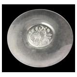 Pressed Glass Platter with Floral Motif