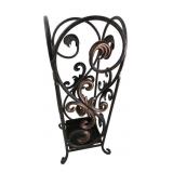 Wrought Iron Scrollwork Umbrella Stand