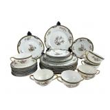 Noritake Pheasant Pattern Porcelain Dinnerware Set