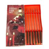 Vintage 6-Piece Stainless Steel Fondue Fork Set