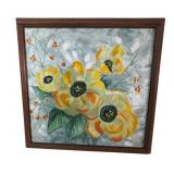 Donna Signed Floral Still Life Oil on Canvas