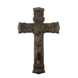 Cast Metal Crucifix with INRI Scroll