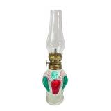Vintage Hong Kong Pressed Glass Miniature Oil Lamp