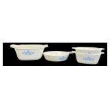 Corning Ware Blue Cornflower Casserole Set