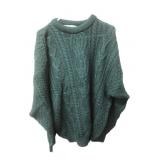 GranCrafts Ireland Wool Cable Knit Sweater, XL