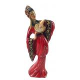 Mid-Century Modern Plaster Geisha Figurine
