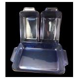 Anchor Hocking Cobalt Blue Glass Baking Dish Set