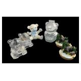 Home Interiors Bear Figurines and Glass Banks