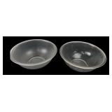 Pyrex Clear and Frosted Glass Mixing Bowls, pr.