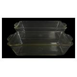 Pyrex 214 Clear Glass Loaf Pans