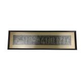 Framed Medieval Style Brass Rubbing Print