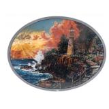 Thomas Kinkade The Light of Peace Oval Suncatcher