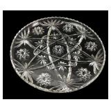 American Brilliant Period Style Cut Glass Platter