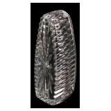 Cut Crystal Starburst and Ribbed Glass Vaseï¿½