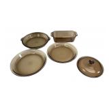 Pyrex Amber Glass Bakeware Set