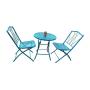 Turquoise Metal Folding Bistro Set