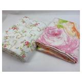 VTG Floral Print Full Size Flat Sheets, Pr.