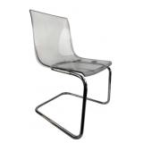 IKEA Tobias Acrylic and Chrome Cantilever Chair