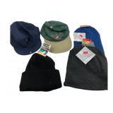Mixed Lot of 5 Hats Including 3M Thinsulate