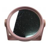 Vintage Style Pink Plastic Swivel Vanity Mirror