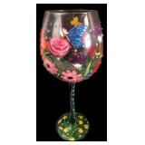 Lolita Spring Bling Hand-Painted Wine Glass