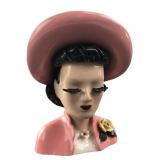 Japan Hand-Painted Porcelain Lady Head Vase