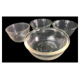Pyrex and Glasbake Glass Custard Cups, Set of 4