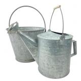 Galvanized Steel Watering Can and Bucket Set