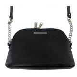 Steve Madden Black Saffiano Faux Leather Crossbody