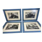 Set of 4 Giovanni Battista Piranesi Style Prints