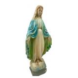 Painted Plaster Our Lady of Grace Statue