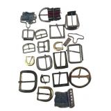 Assorted Collection of 19 Metal Belt Buckles