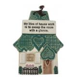 Smoky Mountain Pottery Ceramic House Wall Plaque