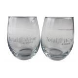 NIB Total Wine & More Stemless Wine Glass Set