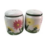 Hand-Painted Floral Porcelain Salt & Pepper Shaker