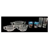 Federal Glass Pressed Glass Creamer and Sugar Set