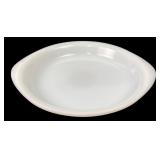 Glasbake Milk Glass Round Casserole Dish