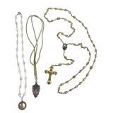 Sterling Silver and Brass Catholic Rosary Group