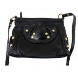 B. Makowsky Black Leather Crossbody Bag