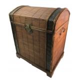 Chinese Style Bamboo and Brass Storage Trunk