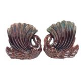 Royal Haeger Ceramic Swan Vases, Pr.