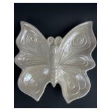 Iridescent Glazed Ceramic Butterfly Bowl
