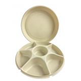 Tupperware 1665-3 Serving Center Tray with Lid