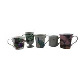 Assorted Porcelain and Fine China Mugs, Set of 5