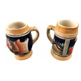 Pair of Western Germany Miniature Ceramic Steins