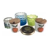 Japanese Ceramic Condiment Jars and Glassware Lot
