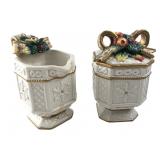 Fitz and Floyd Holiday Creamer and Sugar Set