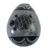 Handmade Kenyan Carved Soapstone Turtle Egg