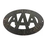 Flint Automobile Club AAA Cast Metal Radiator Badg